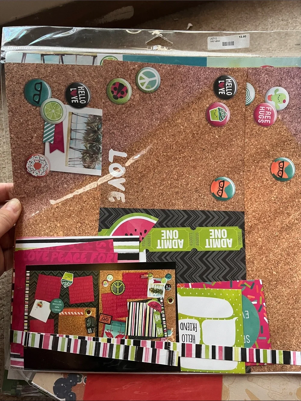 Unopened new scrapbook layouts